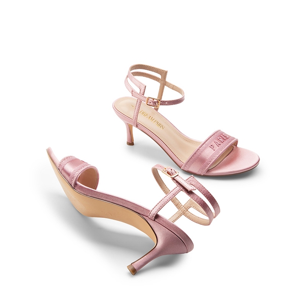 Ankle Atrap Heeled Sandals - MAUVE - 5